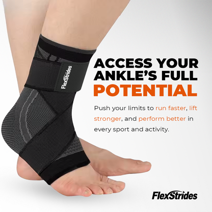 FlexStrides Adjustable Ankle Support Sleeve