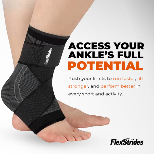 FlexStrides Adjustable Ankle Support Sleeve