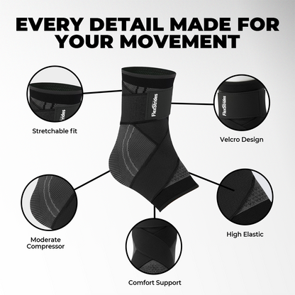 FlexStrides Adjustable Ankle Support Sleeve