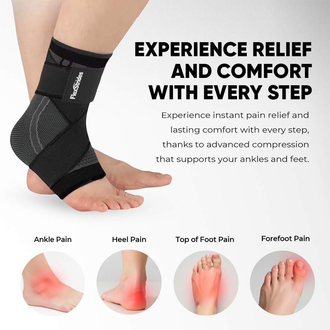 FlexStrides Adjustable Ankle Support Sleeve