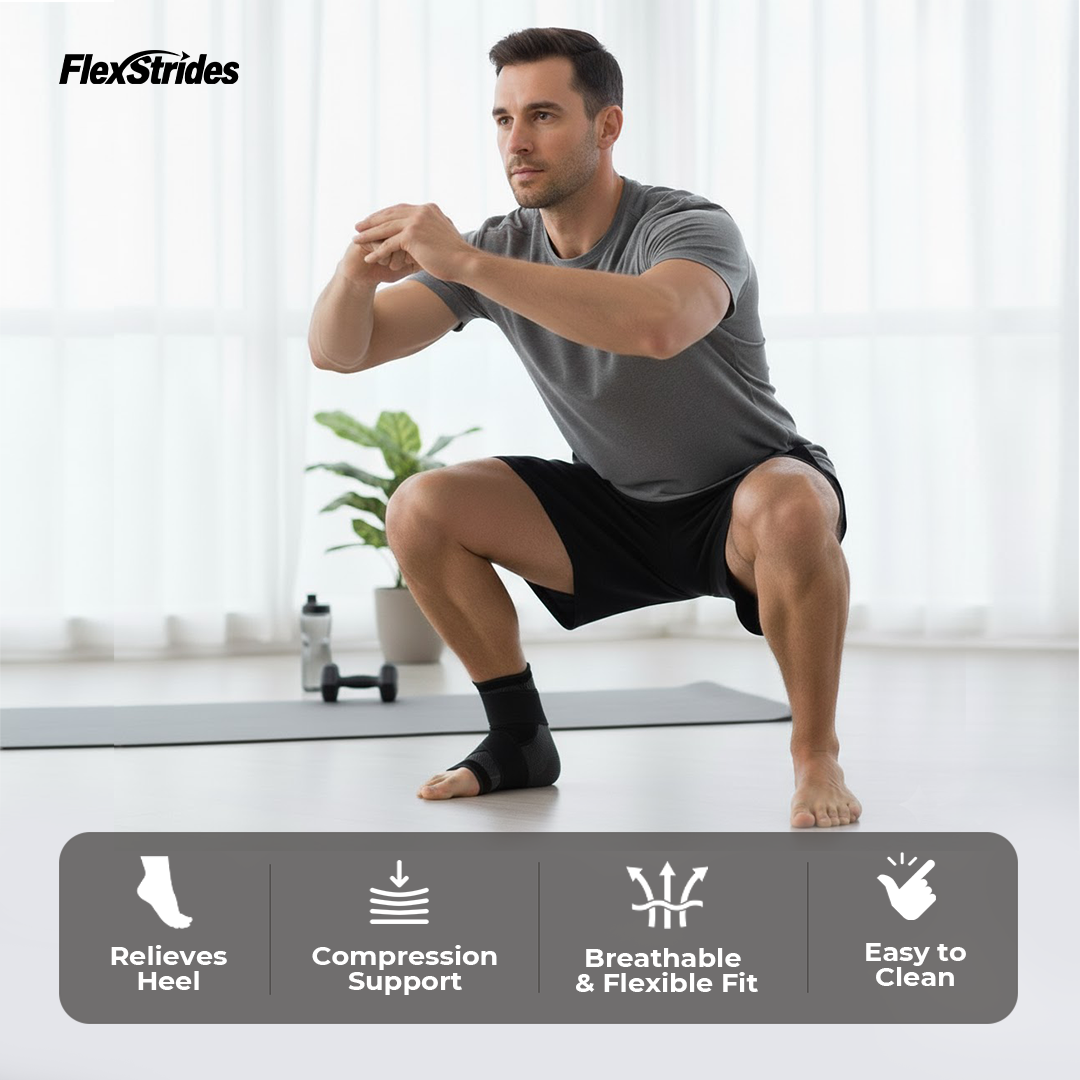 FlexStrides Adjustable Ankle Support Sleeve