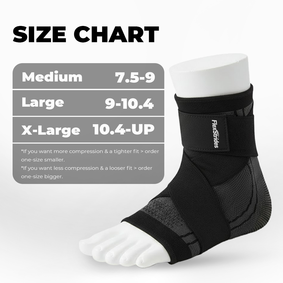 FlexStrides Adjustable Ankle Support Sleeve